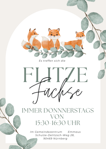 Plakat der neuen Miniclub-Gruppe "Flitzefüchse"